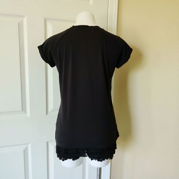 Lands' End flap pocket roll sleeve tee sz S - Picture 4 of 10